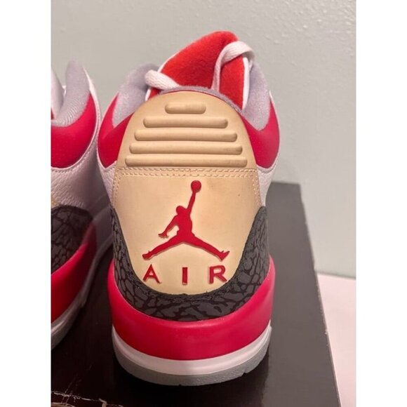 JORDAN 3 RETRO FIRE RED 2007 Mens Sneakers Sz 12 136064-161 White Black NEW main image 5